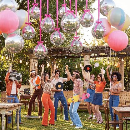 Jenaai 30 Set Round Foil Balloons Bulk 22 Inch 4d Metallic Giant Balloons Set - Image 7