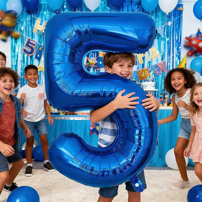 40 Inch Navy Blue 3 Balloon for 3rd Birthday Party, Helium Giant Foil Number 3 - Image 4