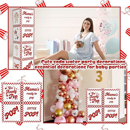 4 Pcs She's Ready to Pop Baby Shower Decorations Balloon Box BABY Pink Balloon - Image 5