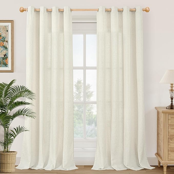 YoungsTex Linen Curtains 80 Inches Length by YoungsTex