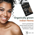 Marie-José & Co Henna Dye Set - Professional Grade Henna Tint for Spot Coloring - Good for 50 Applications (Dark Brown)