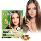 Herbishh Argan Hair Mask-Deep Conditioning & Hydration For Healthier Looking Hair-25gm for very Dry, Weak, Stressed Out Hair, No Sulphates, No Parabens