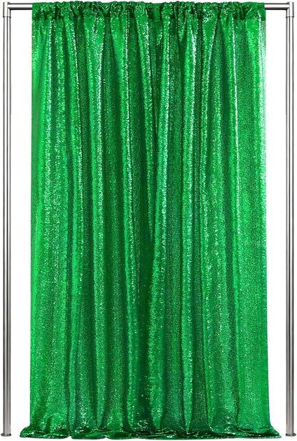 Green Sequin Backdrop Curtains-1 Panel 3FTx8FT Green Backdrop by SoarDream