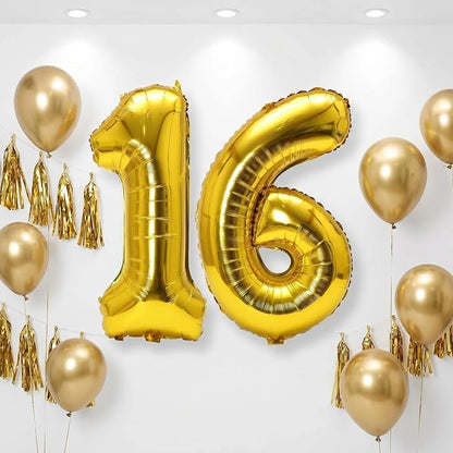 YPSelected 32 Inch Large Foil Helium Number Balloon Birthday Wedding Party 0-9 - Image 3