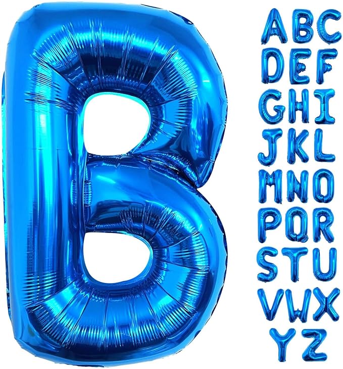 Lovoir 40 Inch Large Blue Letter B Balloons Big Size Jumbo Mylar Foil Helium by Lovoir