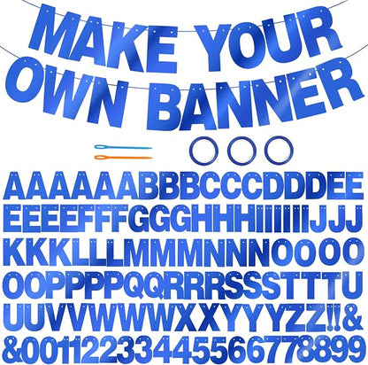 BEISHIDA Double-sided Blue 116PCS A-Z DIY Letter Custom Banner Party Decor | by Beishida