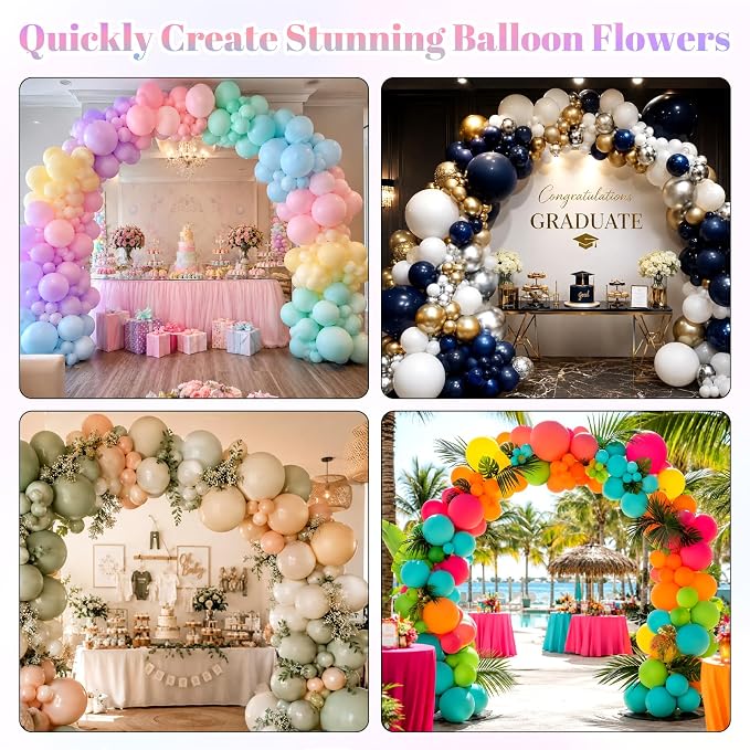 100 PCS Reusable Balloon Clips, Plastic Balloon Arch Connectors | Clear Balloon - Image 5