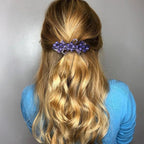 Joez Wonderful Rhinestone Hair Clip Sparkly Crystal Barrettes French Wedding Prom Engagement Pageant First Communion Hair Decorative Accessories for Women Long Hair (Bow Purple, 1 Pcs)