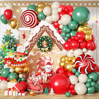 Christmas Balloon Arch Kit by Saxuxu