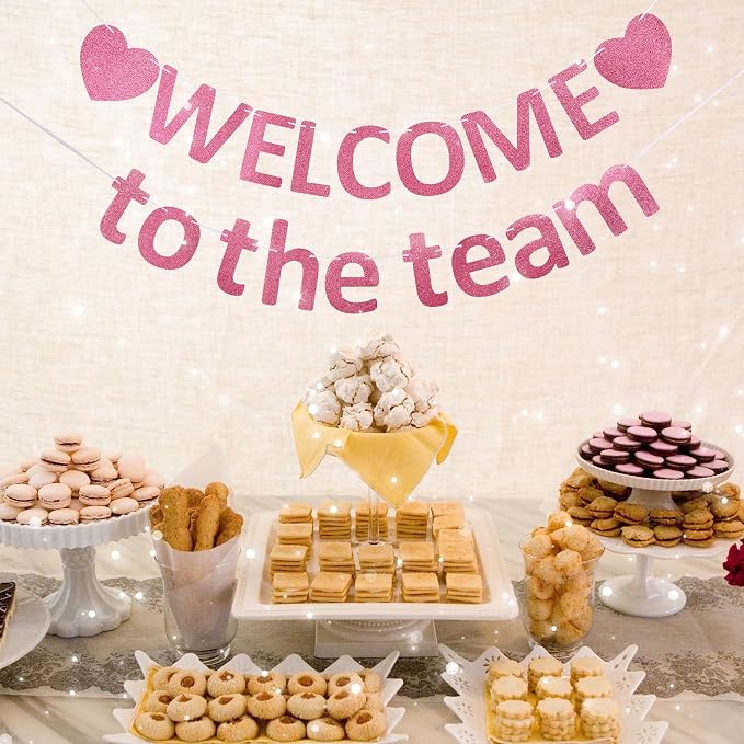 Pre-Strung Glitter Welcome to the Team Banner Welcome Banner Welcome Decorations - Image 4
