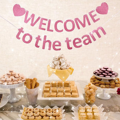 Pre-Strung Glitter Welcome to the Team Banner Welcome Banner Welcome Decorations - Image 4