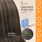 DOORES Seamless Clip-In Hair Extensions, Real Human Hair, Dark Brown to Chestnut Brown, 18 Inch, 7pcs, 110g, Straight, Invisi Edge