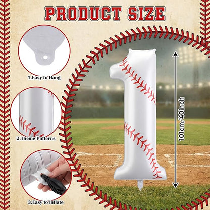 Jenaai Baseball Number 11 Balloons 40 Inch Baseball Theme Birthday Party - Image 3