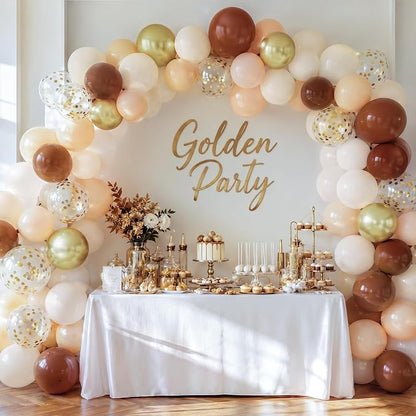 Brown Gold Balloons, Anniversary, Graduation, Wedding Party Decorations - Image 8