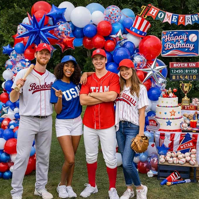 145Pcs Red White and Blue Balloon Garland Kit, Patriotic Balloon Arch Kit | - Image 4