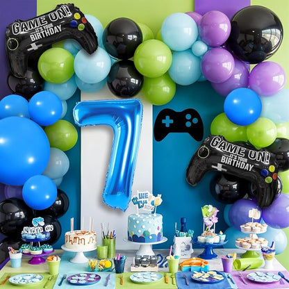 7th Birthday Video Game Balloons Arch, 7th Party Balloons Garland Kit 7th - Image 4