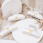 Christmas Gifts for Teenage Girls Birthday Gift for Girls Cute Hair Clips Initial Claw Teacher Gifts for 3 4 5 6 7 8 9 10 11 12 13 Year Old Girl Christmas Gift for Women - White,S