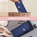 Hot Tools Organizer Heat Resistant Mat Case Hair Tools Holder Travel Bag Portable Hair Styling Tools Cover Pouch for Curling Iron,Flat Iron,Hair Straightener (Blue)
