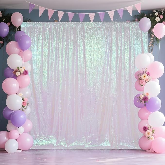 SquarePie 8x10ft Iridescent Sequin Backdrop, High Density Non-Transparent - Image 4