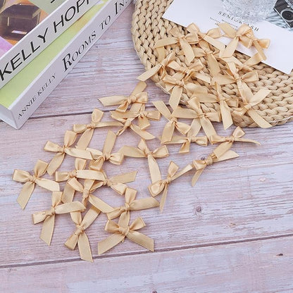 Gold Mini Bows 1.57" 100PCS Small Satin Ribbon Bows - Image 5