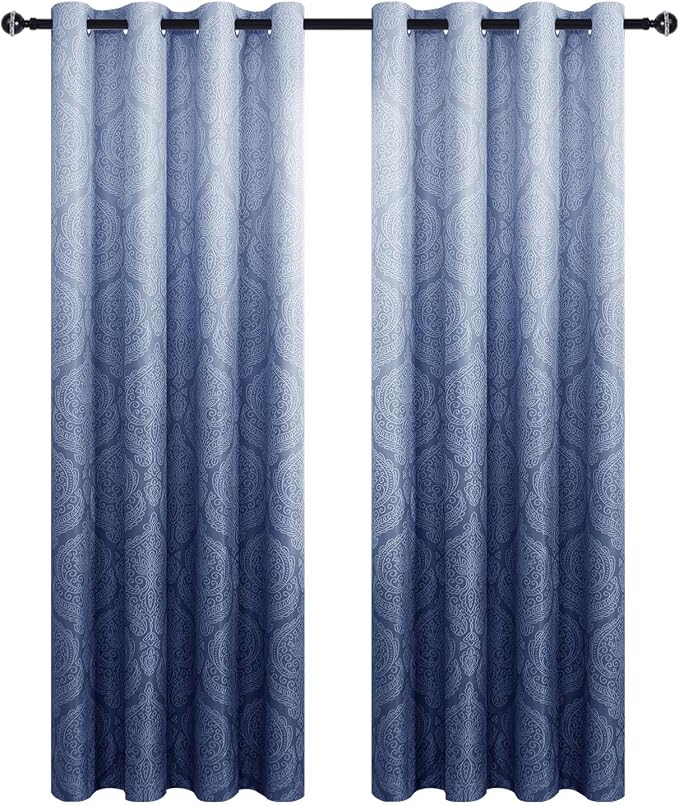 DWCN Navy Ombre Room Darkening Curtains - Image 8