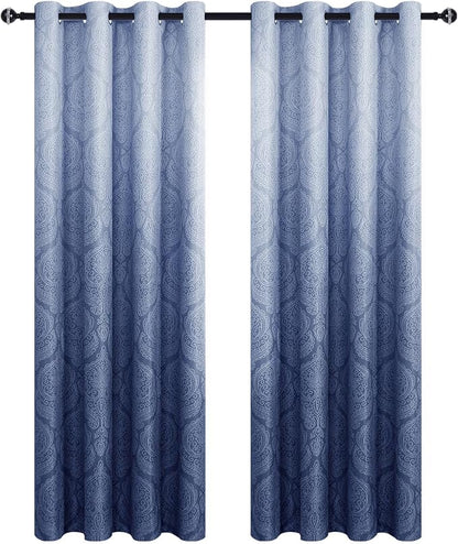 DWCN Navy Ombre Room Darkening Curtains - Image 8
