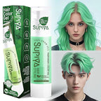 Temporary Hair Color Gel, Green Hair Dye Color Gel Washable Natural Instant Hair Color Wax for DIY Hairstyle for Kids Men Women(Color #20W)