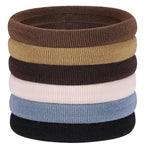 60 Pcs 2 Inch Neutral No Damage Hair Ties for Women Thick Hair, Large Soft Seamless Nylon Fabric Elastic Hair Ties Ponytail Hair Holders Hair Elastics Hair Band for Women