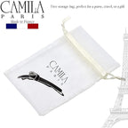 Camila Paris CP2812 French Hair Barrette Clip for Girls, Handmade, Metal-Free Closure Strong Hold Grip Hair Clips for Women, No Slip Durable Styling Girls Hair Accessories, Made in France