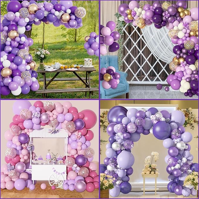 Amandir 153pcs Purple Balloon Garland Arch Kit Different Sizes | 18 12 10 5 - Image 6