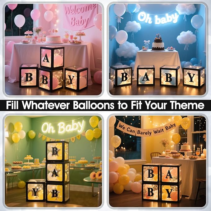 Ledido Baby Boxes with Letters & Fairy Lights - Image 5