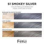 L’Oreal Paris Feria Multi-Faceted Shimmering Permanent Hair Color, Smokey Silver, Pack of 2 Hair Dye Kit
