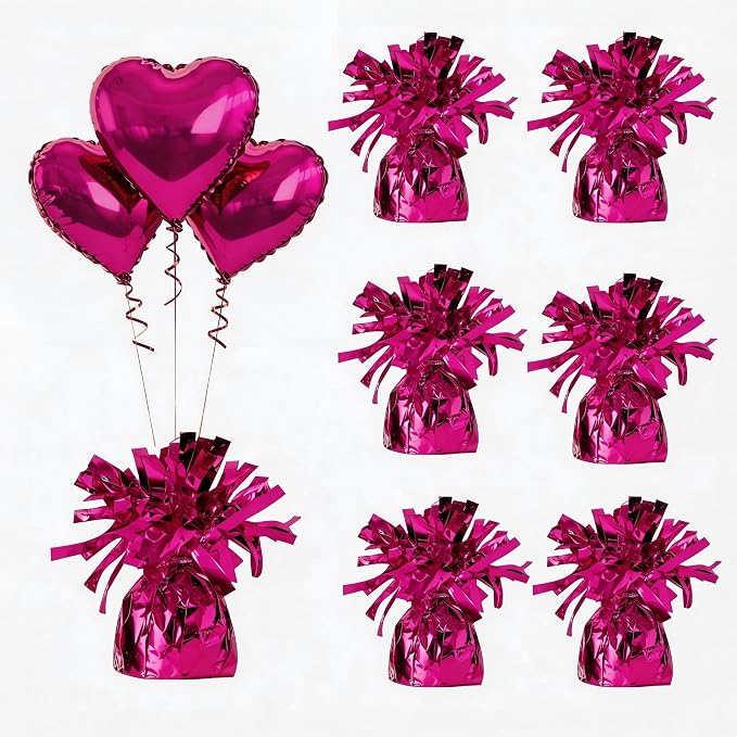 Balloon Weights Rose Red 6Pcs | Perfect by Unknown