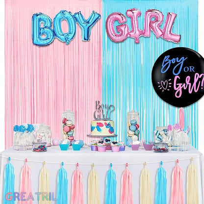 Pink and Blue Party Photo Backdrop - Image 2