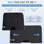 Cold Head Cap, Ice Head Hat, Compressed Ice Head Wrap Wearable Comfortable &Strechable-Black
