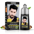 Black Hair Color Shampoo for Men – 5 in 1 Hair Dye Shampoo for Grey Hair - Instant Hair Dye with 100% Color Accuracy with Natural Ingredients - Ammonia Free - 500ml (Black)