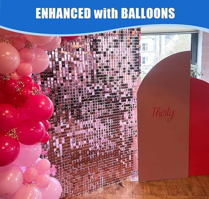 Ozikutech 24 Pcs Pink Shimmer Wall Backdrop Panels - Image 4