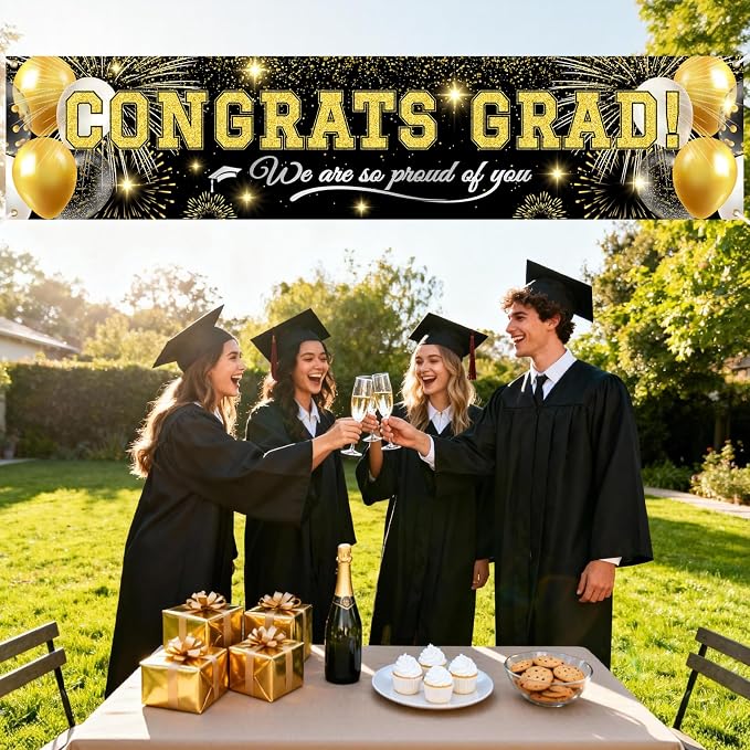 Class of 2026 Graduation Banner, Congrats Grad Yard Sign Outdoor Decoration - Image 6