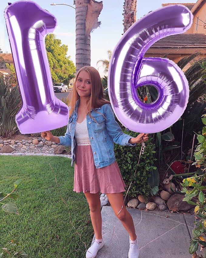 Number 6 Balloons 40 Inch for 6 16 Birthday Party Decorations, - Image 4
