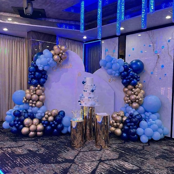 Metallic Blue Balloons for Fathers Day Graduation Birthday Party Decoration | - Image 5