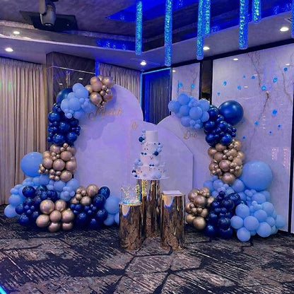 Metallic Blue Balloons for Fathers Day Graduation Birthday Party Decoration | - Image 5