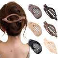 Lourny Flat Hair Clips for Women, French Flat Claw Clips & Duckbill Hair Clips for Thin Hair Lightweight Non-Slip Claw Clips for Women 6PCS