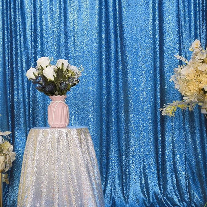 Eternal Beauty Turquoise 3mm Sequin Backdrop 10x10 Ft - Image 3