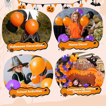 Black Orange Purple Latex Halloween Balloons 45ct 12in | Latex, classic - Image 4