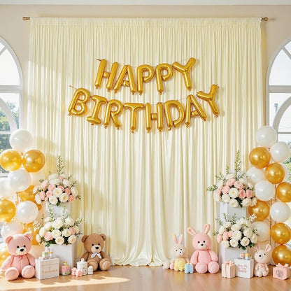 30x10ft Champagne Glitter Backdrop Curtain - Image 8