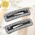 Rhinestone and Crystal Hair Clips 2-Pack, Sparkly Barrettes & Elegant Bling Accessories for Women & Girls(Set5)