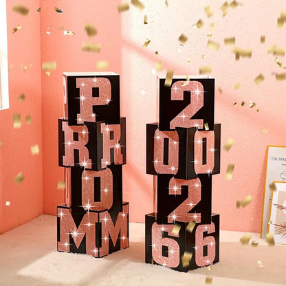 Queekay 8 Pcs Prom Column Standup Photo Booth Decorations 2026 Prom Backdrop - Image 5