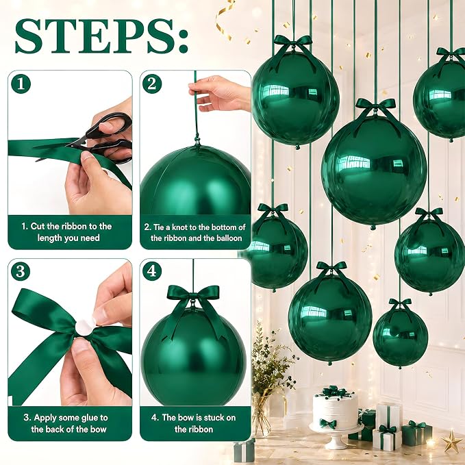 Dark Green Round Foil Balloons - Image 8