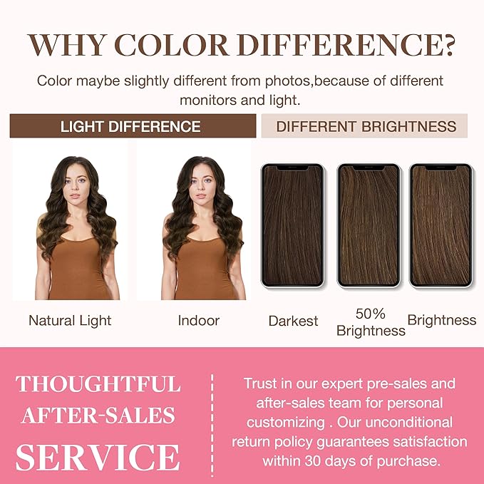 GOO GOO Clip in Hair Extensions Real Human Hair, Remy Human Hair Extensions Clip ins for Women, Natural Human Hair, 16inch 130g 7Pcs, 4A Chocolate Brown