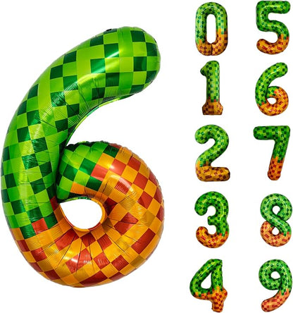Pixel & TNT Theme 40in Giant Number Balloons by Unknown